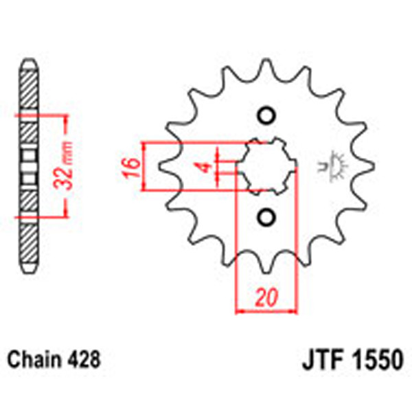 JT JT Gear Box Sprockets G/B 1550-14